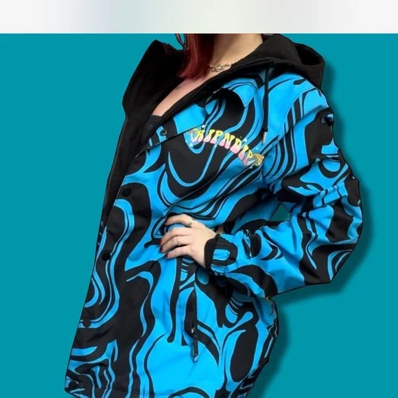 Ripndip Black and Blue Graphic Ski Jacket (2023) - Picture 4 of 7